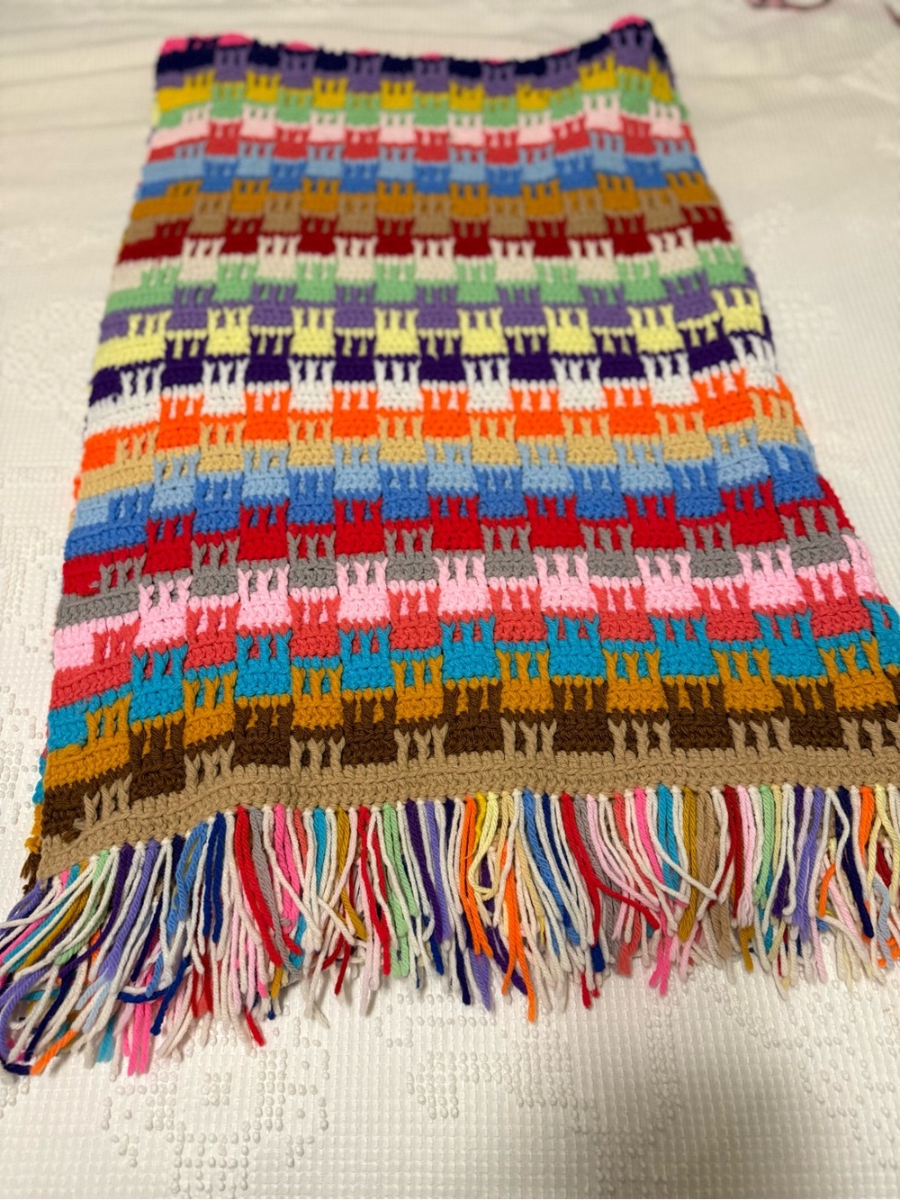 Vintage handmade afghan.